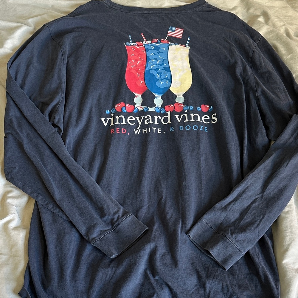 Vineyard Vines Patriotic Graphic Long Sleeve Tee